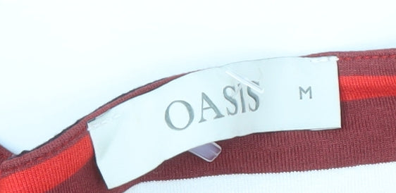 Womens UK Size M Oasis Multicoloured Ringer T-Shirt