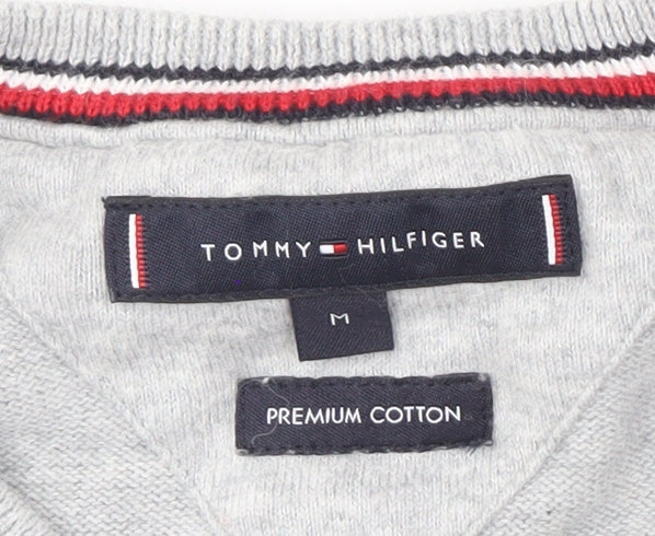 Tommy Hilfiger Men’s Grey Cotton Pullover Jumper M