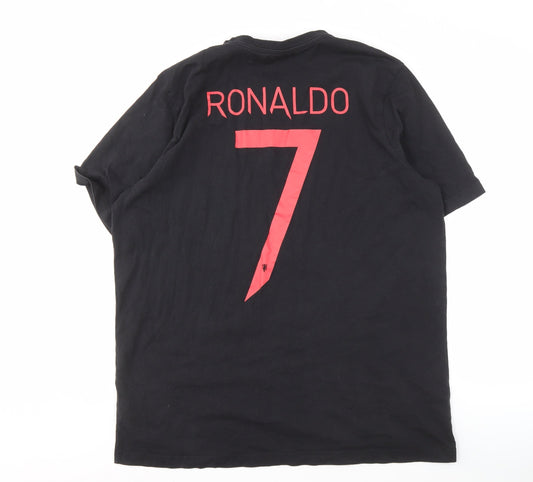 Adidas Men's XL Black Ronaldo T-Shirt Sports Style