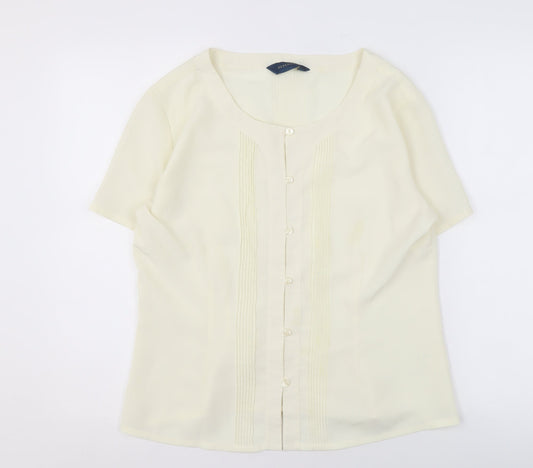 Debenhams Women's Ivory Blouse Size 16, Round Neck