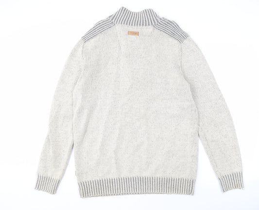 Maine New England Men's Grey Full Zip Jumper M