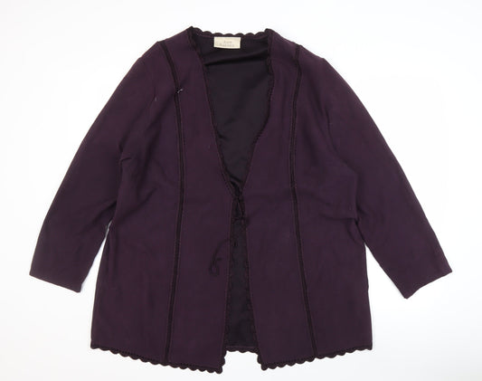 Womens UK Size 16 Ann Harvey Purple Basic Jacket