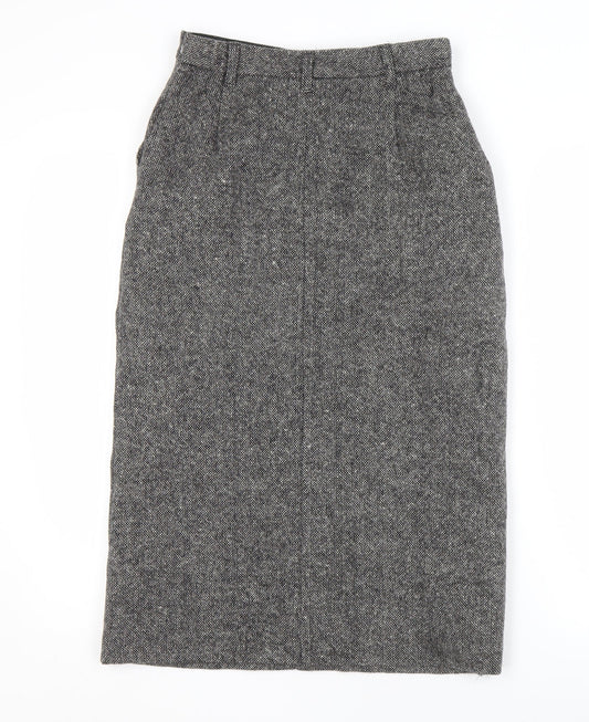 Orvis Women's Grey Wool Tweed Pencil Skirt Size 8