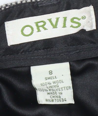 Orvis Women's Grey Wool Tweed Pencil Skirt Size 8