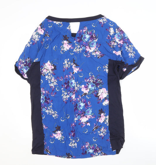 Womens UK Size L Oasis Blue Basic Blouse