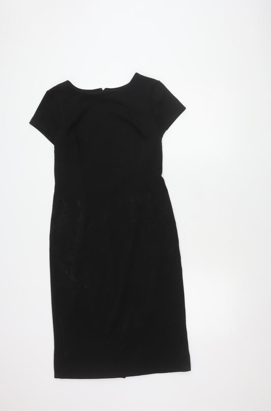 Ann Taylor Women's Black Sheath Dress, Size 8, Workwear