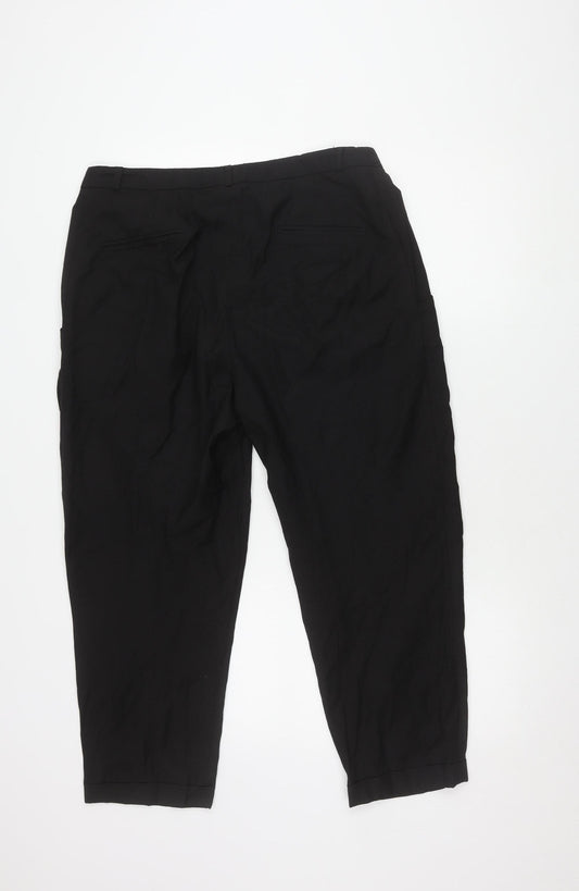 River Island Women's Black Pleated Trousers - Size 12