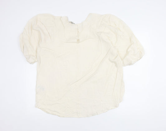 Womens UK Size 20 NEXT Ivory Basic Blouse