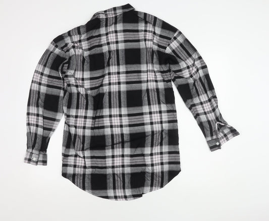 Womens UK Size 10 NEXT Black Basic Button-Up