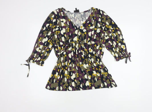 Additional front view of Next Women's Multicoloured Wrap Top, size 14