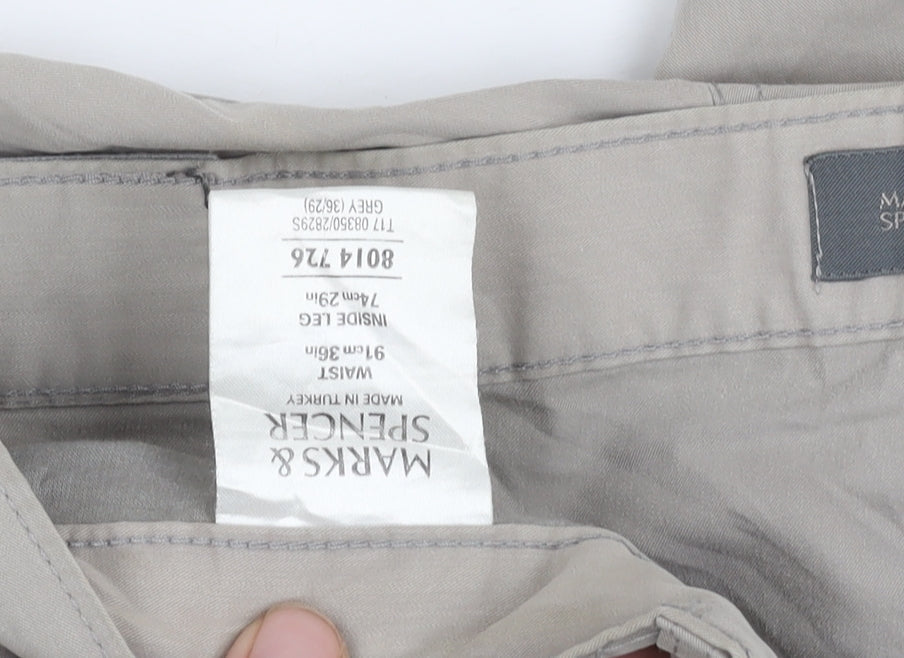 Marks and Spencer Men's Grey Trousers, Size L