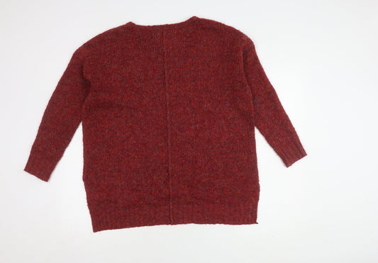 Womens UK Size M Marks and Spencer Red Pullover Jumper