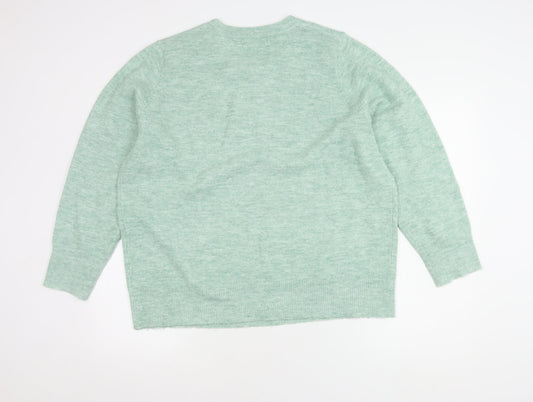 Womens UK Size 20 Bonmarché Green Pullover Jumper