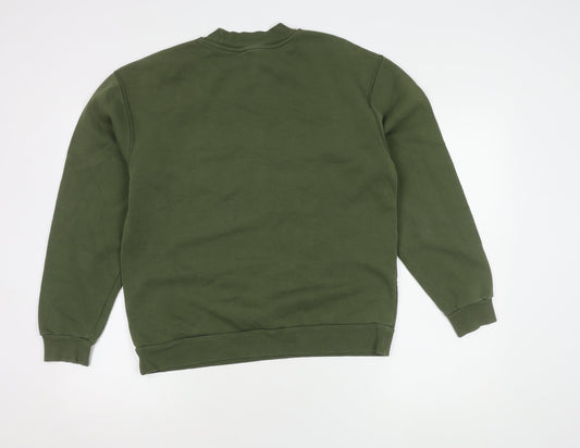 Topshop Unisex Green Pullover Sweatshirt S