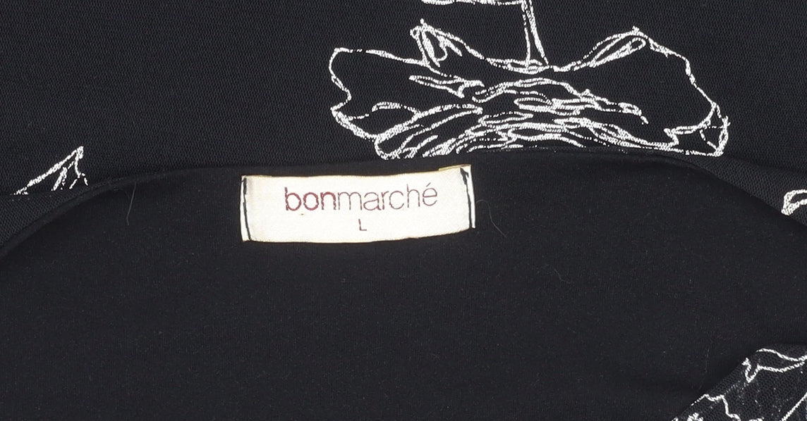 Womens UK Size L Bonmarché Black Basic Blouse