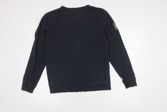 Mens UK Size S Pretty Green Blue Pullover Sweatshirt