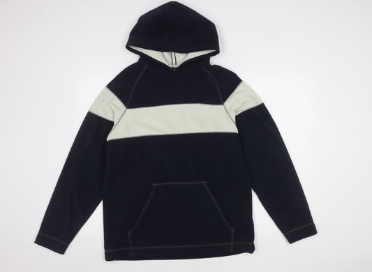 Next Boys Blue Fleece Colourblock Hoodie, 15 Years