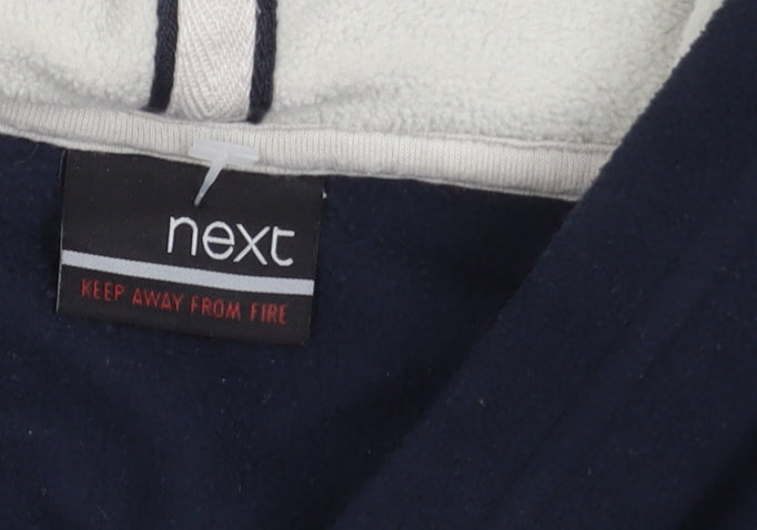 Next Boys Blue Fleece Colourblock Hoodie, 15 Years