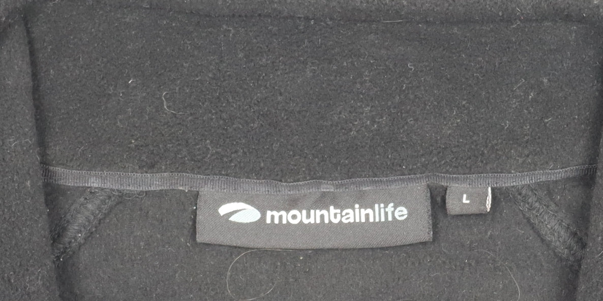 Mens UK Size L Mountainlife Black Pullover Sweatshirt