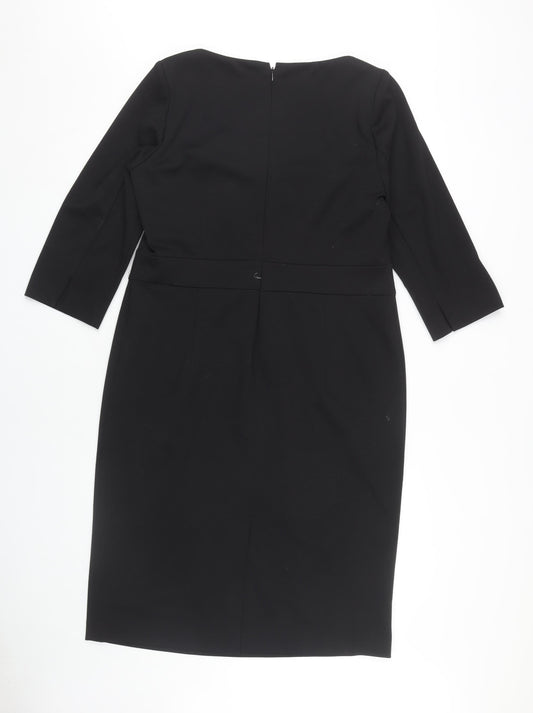 Artigiano Women Black Sheath Dress Size 16