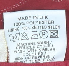 Bonmarché Women's Red A-Line Floral Skirt Size 22