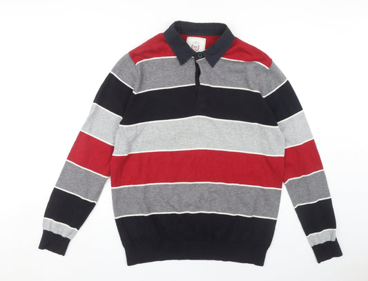 Mens UK Size L Atlantic Bay Multicoloured Pullover Jumper