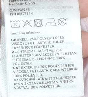 H&M Women's Pink Blazer - M, Long Sleeve, Lined