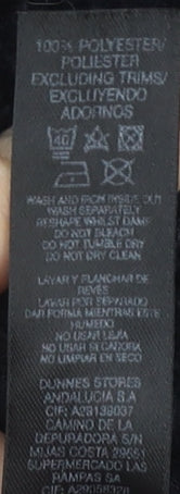 Brand and care label for Dunnes Women's Black XS Pea Coat Mid-Length Winter