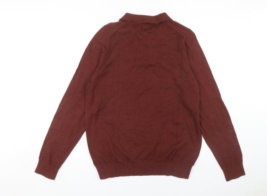 Next Men's Brown Argyle Full Zip Jumper - Large