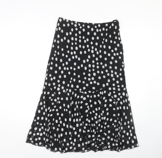 BHS Women's Size 12 Black Polka Dot Skirt