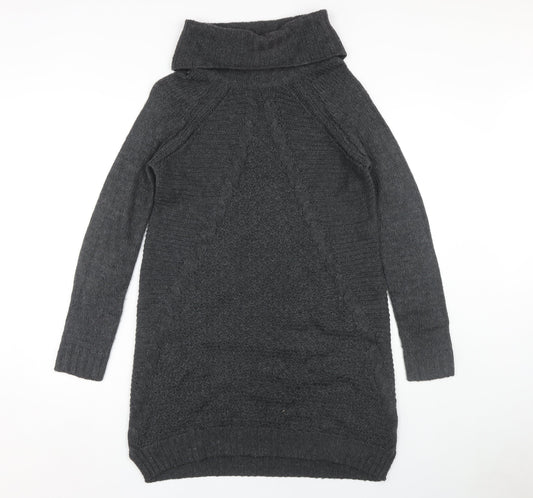 Debenhams Grey Jumper Dress, Size 12, Women's Knitwear