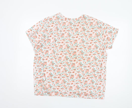 Cotton Traders Women's Multicoloured Floral T-Shirt Size 18