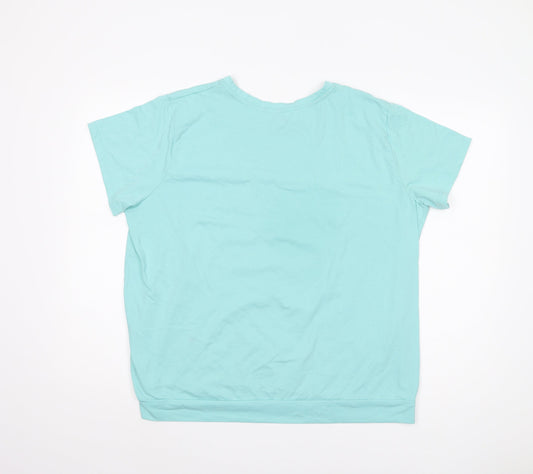 Cotton Traders Women's Blue T-Shirt Size 18