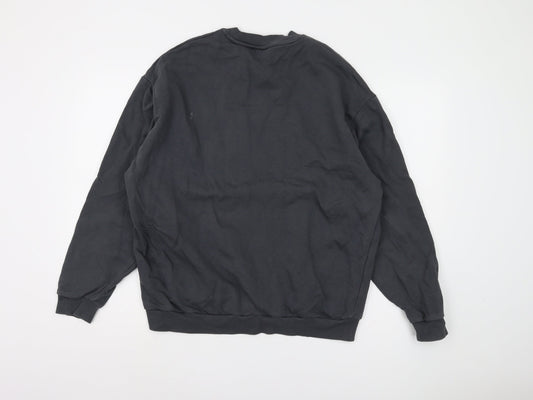 Mens UK Size M ASOS DESIGN Black Pullover Sweatshirt