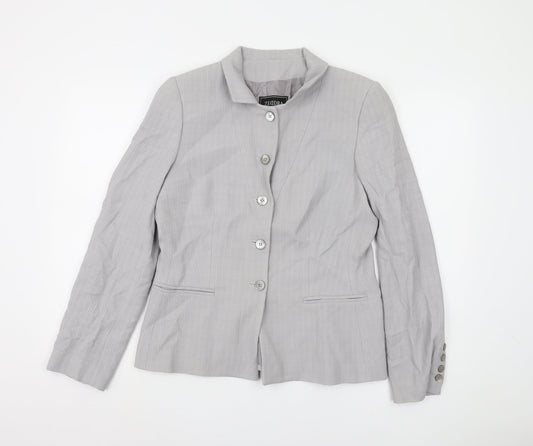 Zeddra Women's Grey Blazer Size 16 Single-Breasted