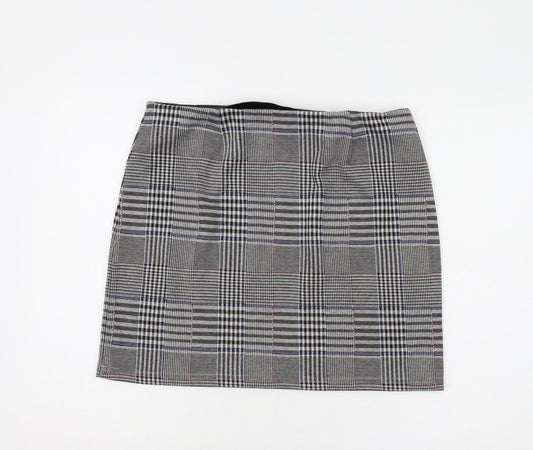 Marks and Spencer Women's Grey Check Pencil Skirt Size 14
