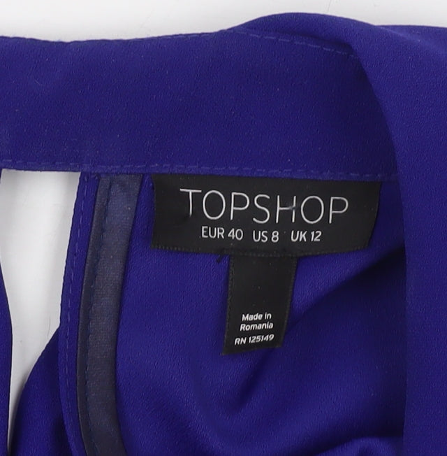 Womens UK Size 12 Topshop Blue Basic Jacket