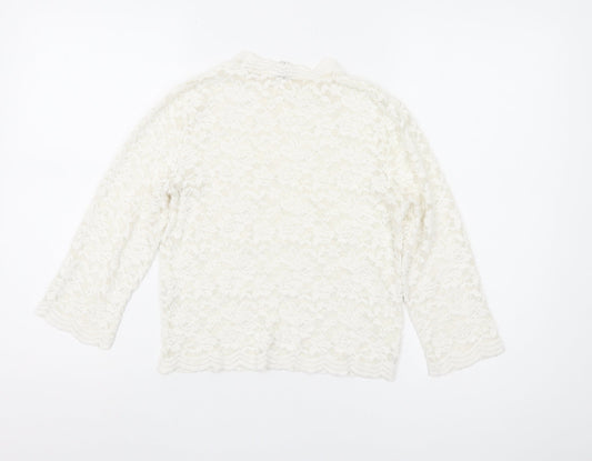 Womens UK Size 10 River Island White Basic Blouse