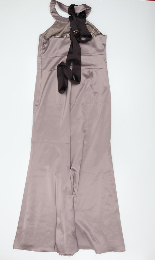 Next Women's Brown Halter Dress Size 14