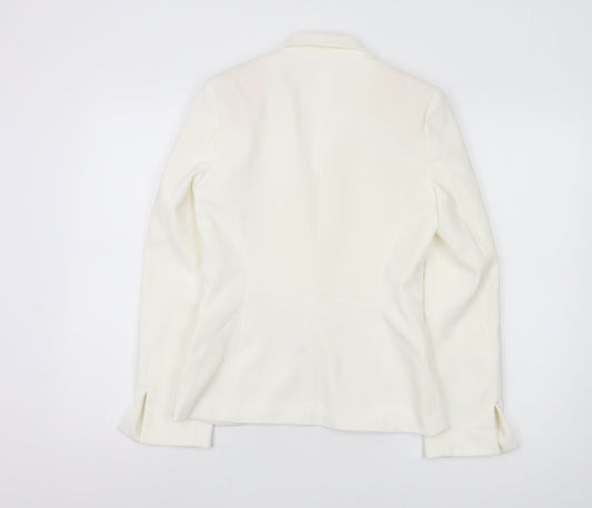 Topshop Women's White Blazer - Size 8 - Elegant Workwear