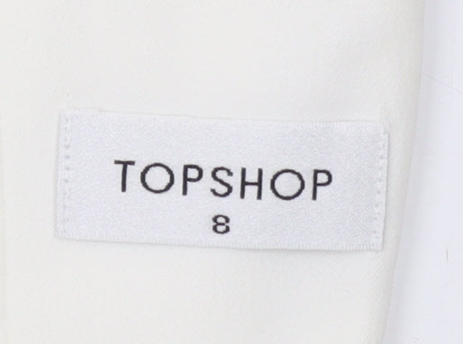 Topshop Women's White Blazer - Size 8 - Elegant Workwear
