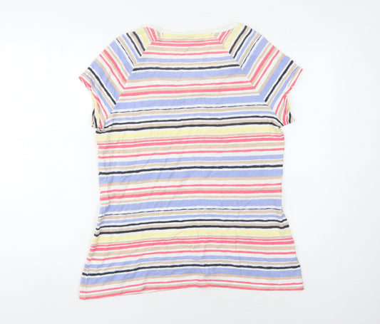 Womens UK Size 16 Laura Ashley Multicoloured Basic T-Shirt