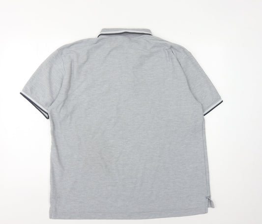 Slazenger Men's Grey XL Polo Shirt - Casual Summer Golf Top