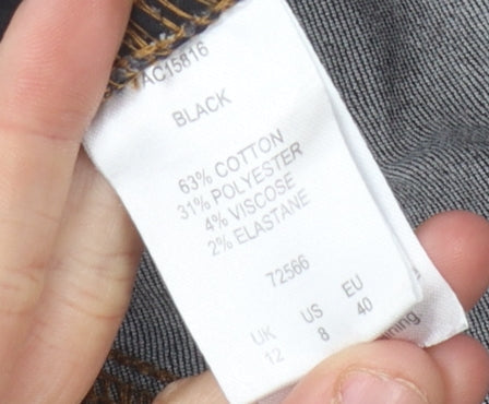 Cotton Traders Women's Black Straight Jeans Size 12