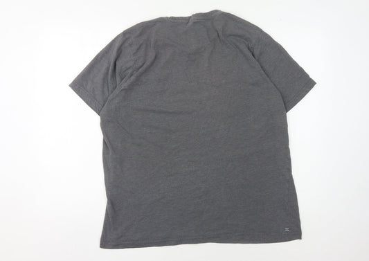 Slazenger Grey Men's XL T-Shirt, Short Sleeve, Logo