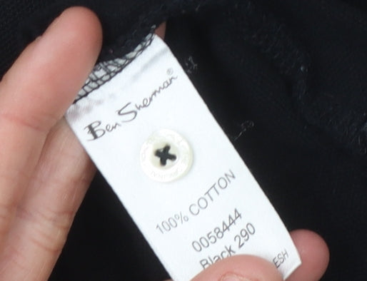 Ben Sherman Men's Black Cotton Polo Shirt Size S
