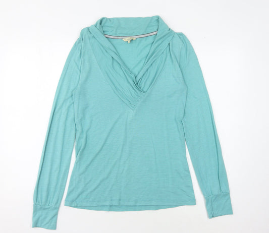 Womens UK Size 14 Fat Face Blue Basic T-Shirt