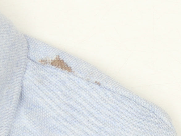 Farah Men's Blue Polo Shirt Medium Short Sleeve