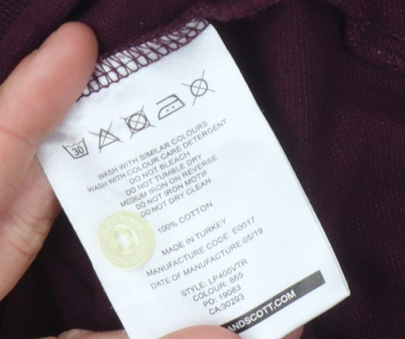 Lyle & Scott Men's Purple Long Sleeve Polo Shirt S