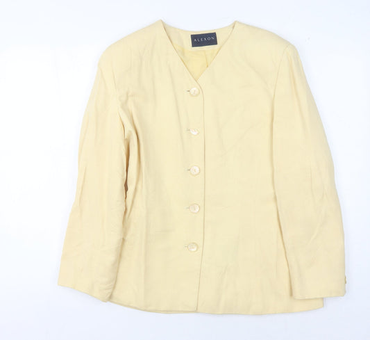Womens UK Size 12 Alexon Regular Yellow Blazer